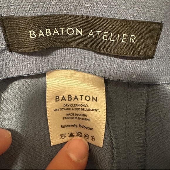 Babaton Atelier Aritzia Jotham Smoky Blue High Rise Trousers Size 4 Women’s - Picture 11 of 12